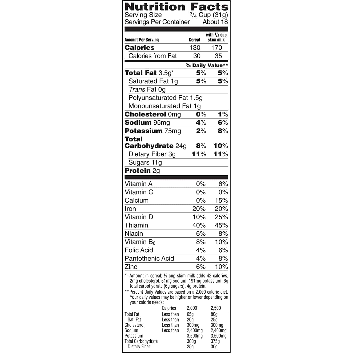 Krave Cereal Nutrition facts