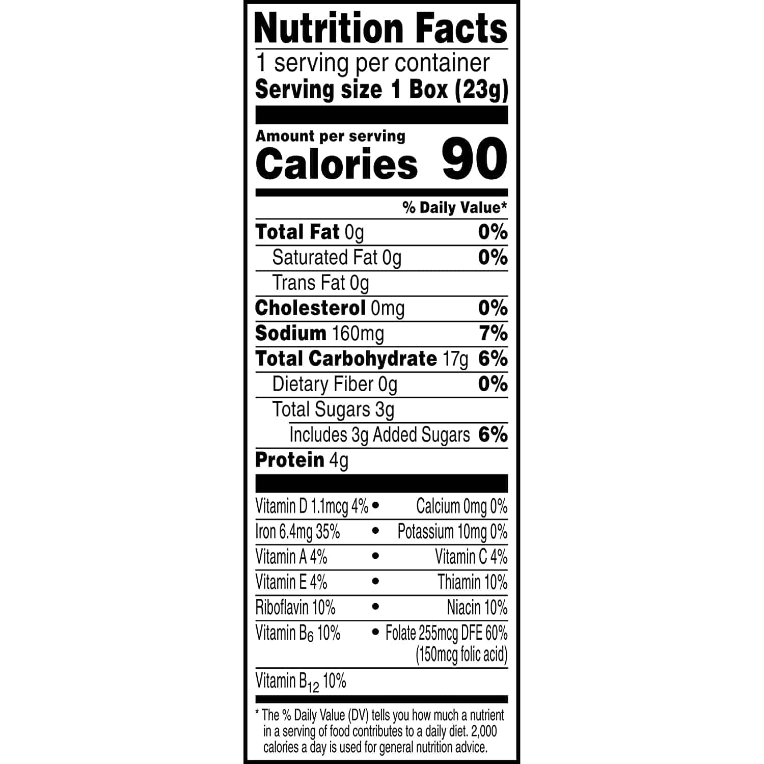 Special K cereal nutrition facts