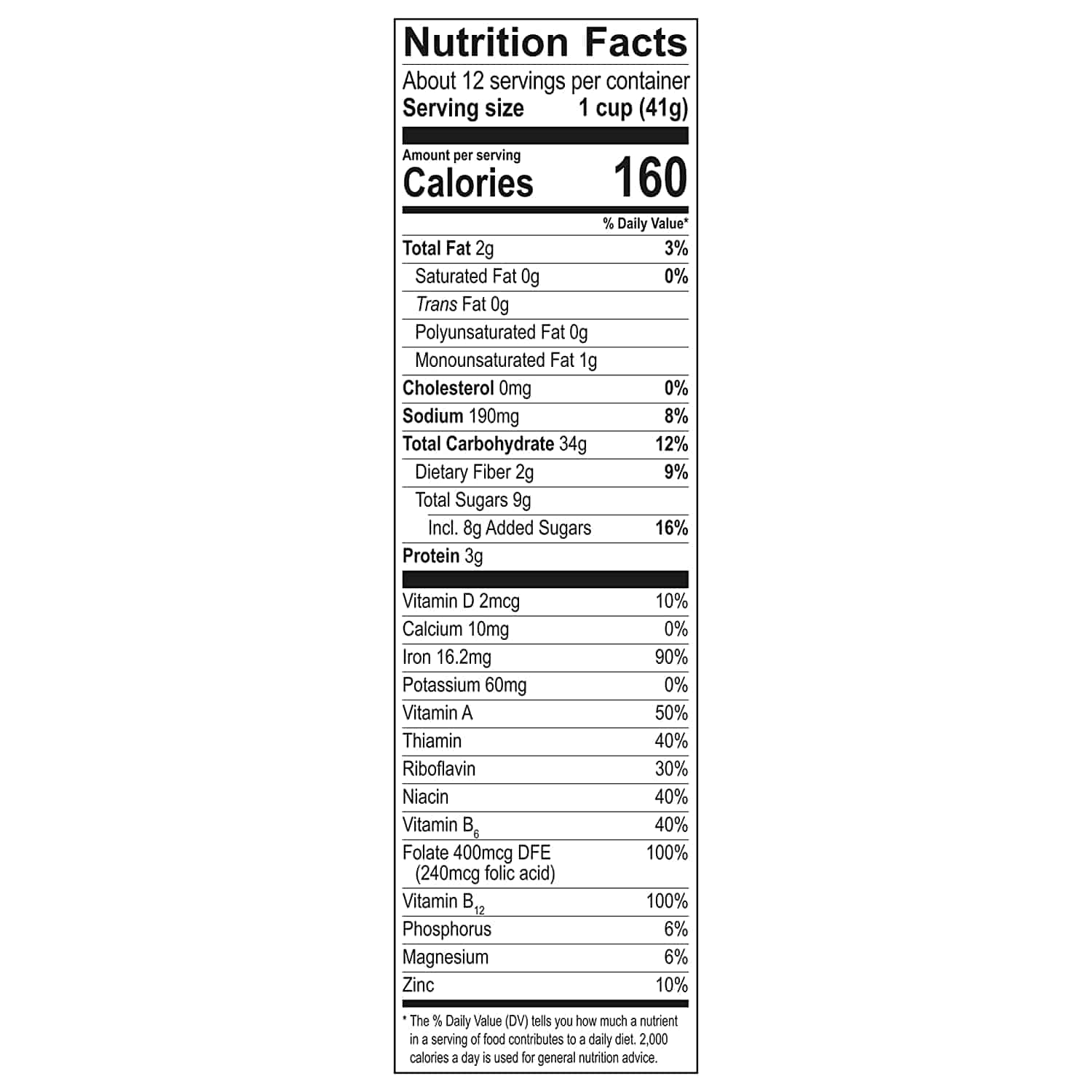 honey bunches of oats nutrition facts ingredients