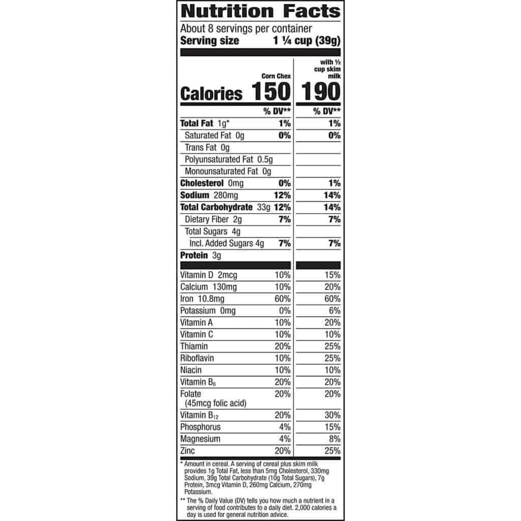 Is Corn Chex Cereal Healthy? Ingredients & Nutrition Facts Cereal Secrets